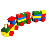 wooden Shapes Puzzle Train Set - red box